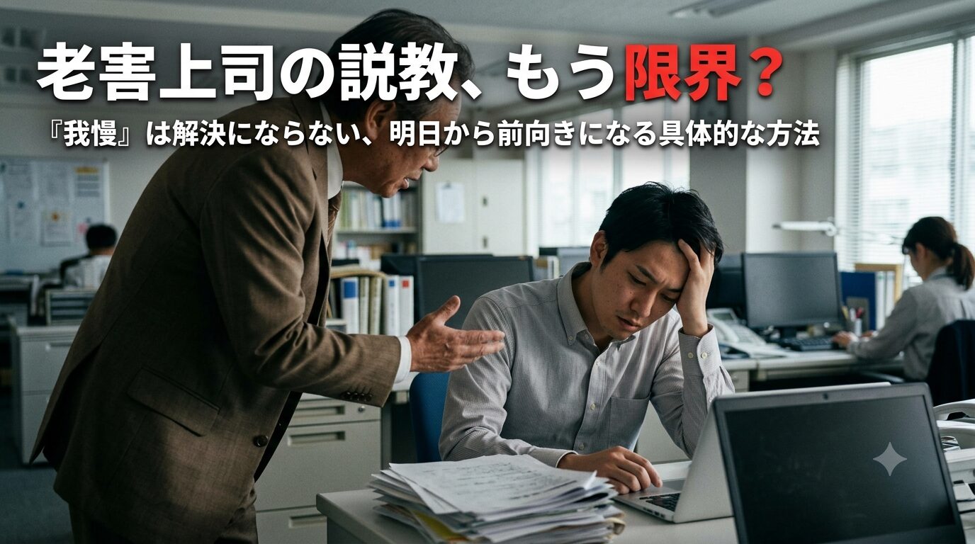 老害上司のストレスが消えた人に共通する"ある行動"