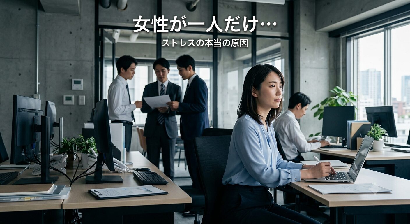 職場で女性が一人だけ…ストレスの本当の原因と意外な解決策