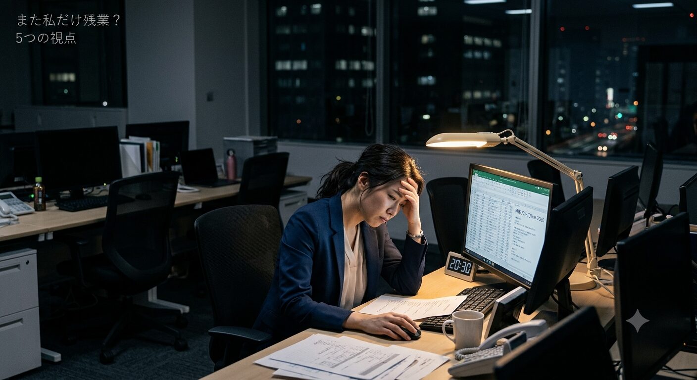 「また私だけ残業？」仕事しない同僚問題を解決する5つの視点