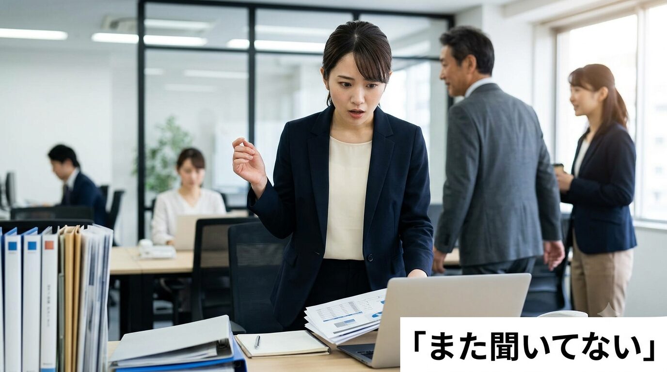 「また聞いてない」が続く理由とは？情報共有しない上司への現実的な対策
