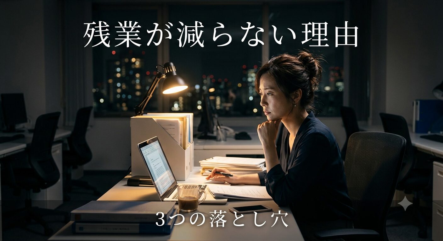 なぜ私ばかり残業？部下に任せても終わらない職場の3つの落とし穴
