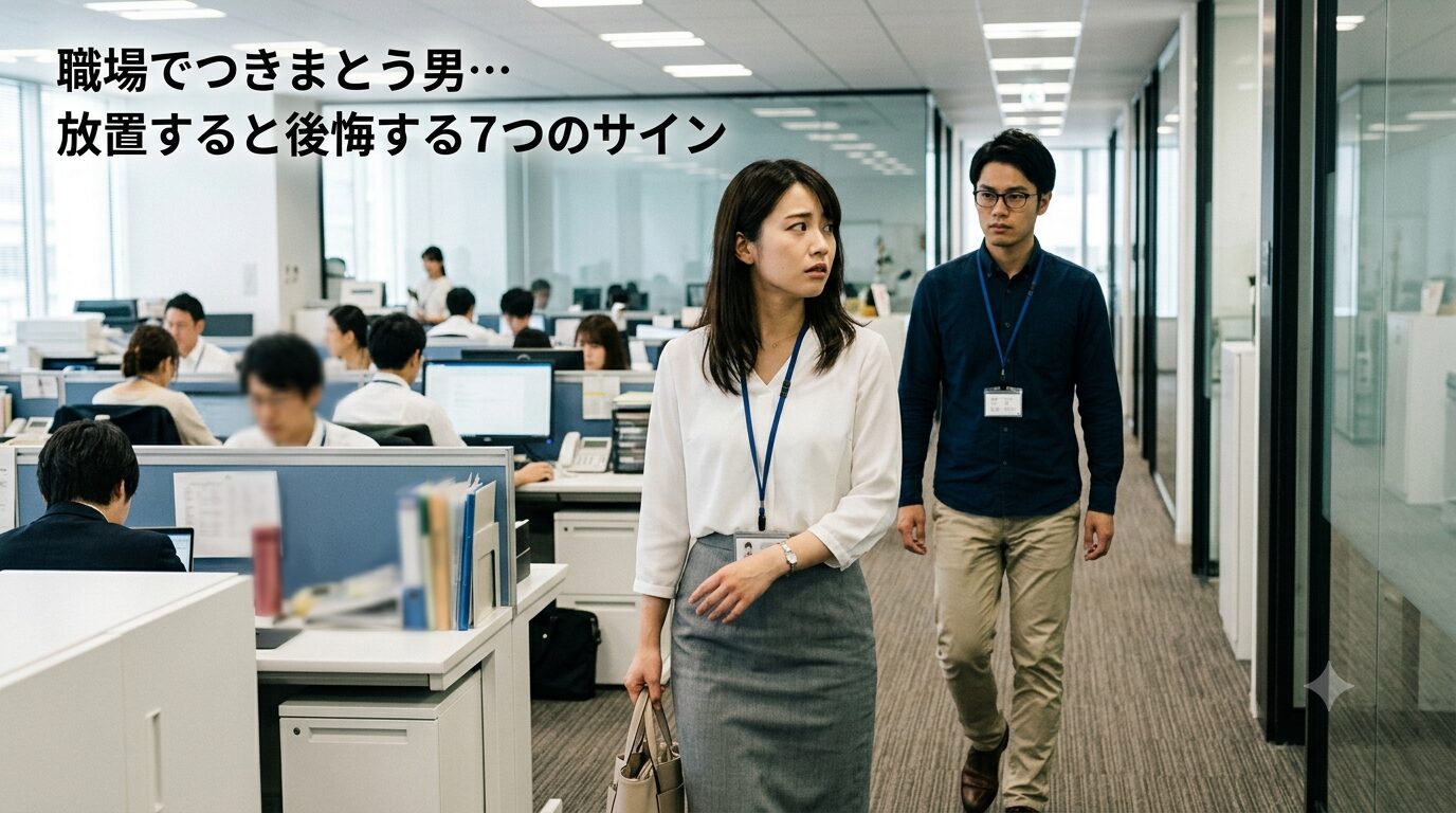 職場でつきまとう男…その違和感、放置すると後悔する7つのサイン