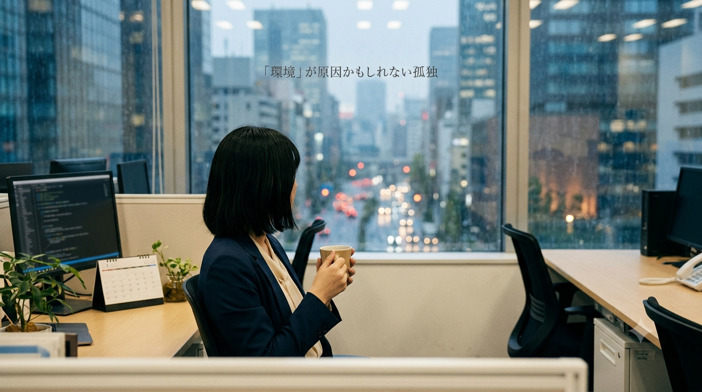 同期がいない職場で孤独な人へ。実は「環境」が原因かもしれない理由